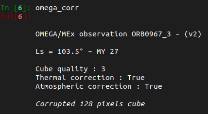 OMEGAdata representation both corrections